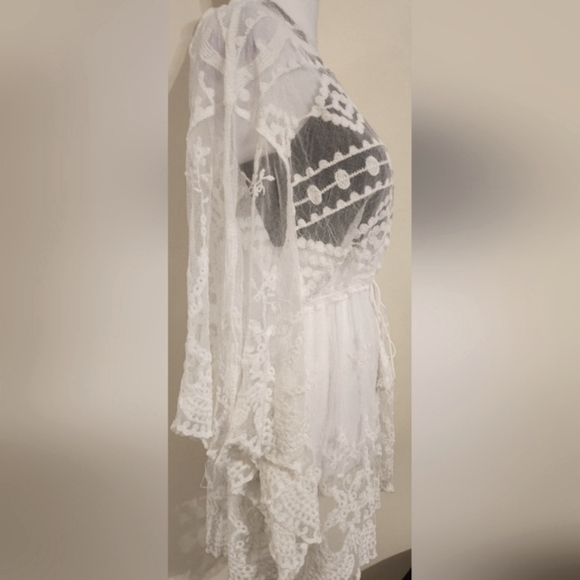 Boho Crochet Lace Cover Up Bikini Swimsuit Cover-up Beach Top - Picture 5 of 11